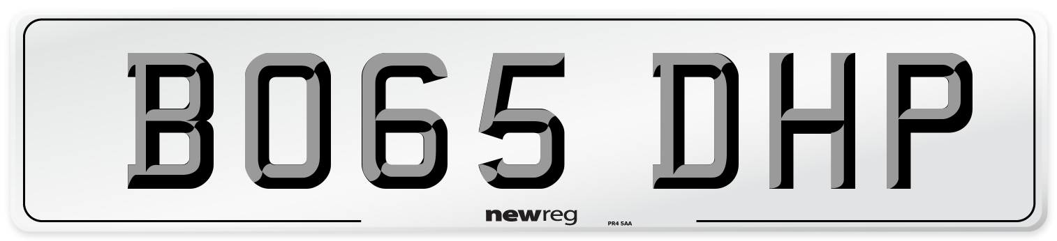 BO65 DHP Number Plate from New Reg